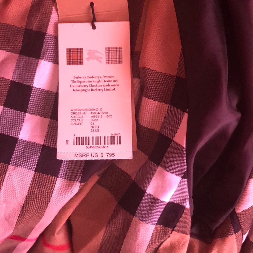 Burberry trench rain coat